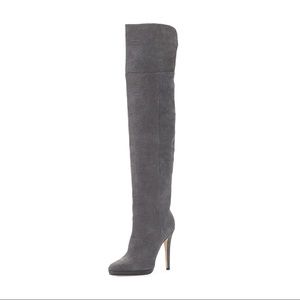 JIMMY CHOO Giselle Over-the-Knee OTK Boot Grey